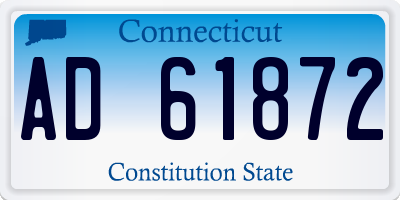 CT license plate AD61872