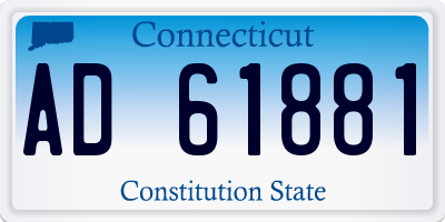 CT license plate AD61881