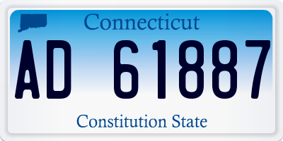 CT license plate AD61887