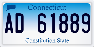 CT license plate AD61889