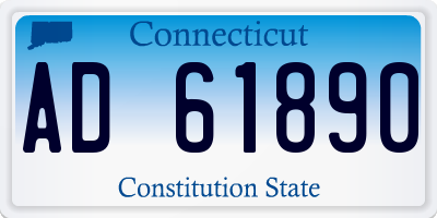 CT license plate AD61890