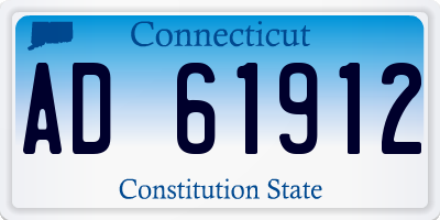 CT license plate AD61912