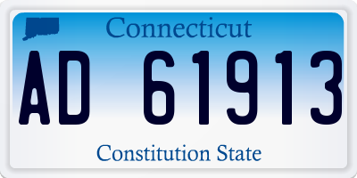CT license plate AD61913