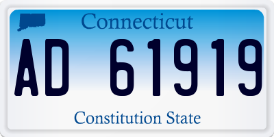 CT license plate AD61919