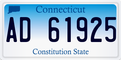 CT license plate AD61925