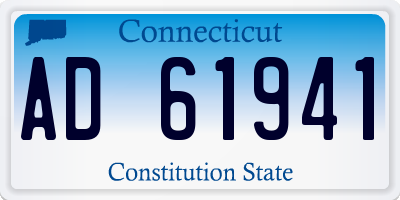 CT license plate AD61941