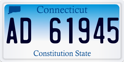 CT license plate AD61945
