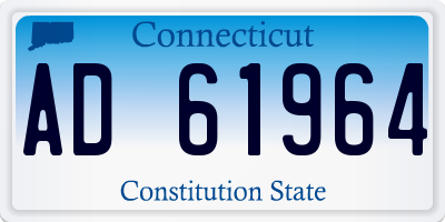 CT license plate AD61964