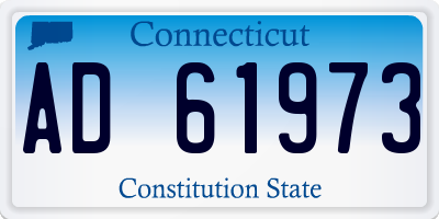 CT license plate AD61973