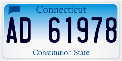 CT license plate AD61978