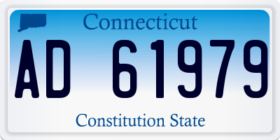 CT license plate AD61979