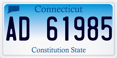 CT license plate AD61985