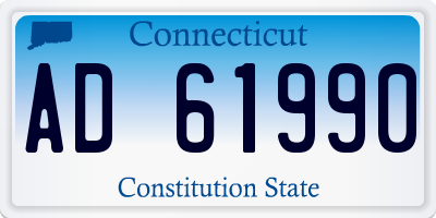CT license plate AD61990