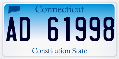 CT license plate AD61998