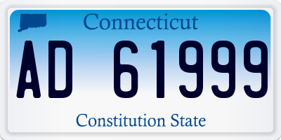 CT license plate AD61999