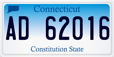 CT license plate AD62016