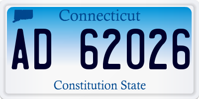 CT license plate AD62026