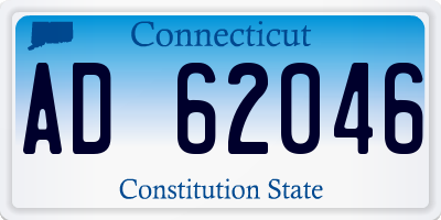CT license plate AD62046