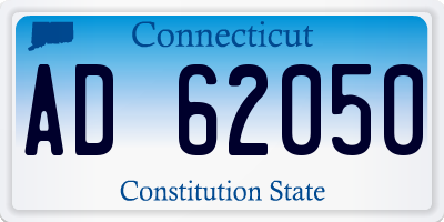 CT license plate AD62050