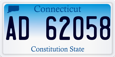 CT license plate AD62058