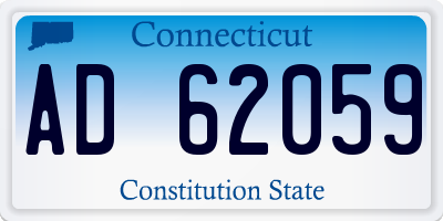 CT license plate AD62059