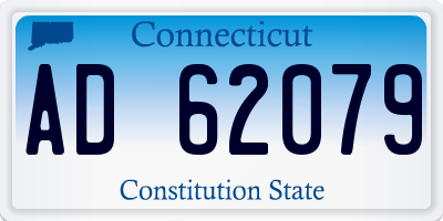 CT license plate AD62079