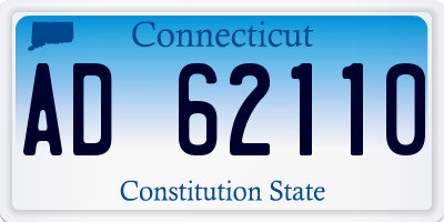 CT license plate AD62110