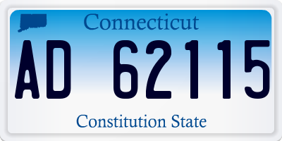 CT license plate AD62115