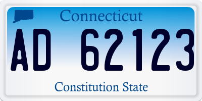 CT license plate AD62123