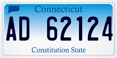 CT license plate AD62124