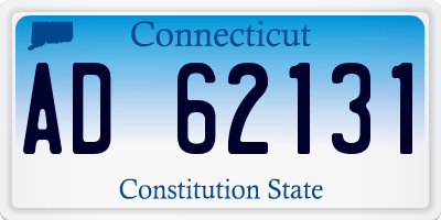 CT license plate AD62131