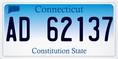 CT license plate AD62137