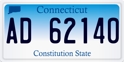 CT license plate AD62140