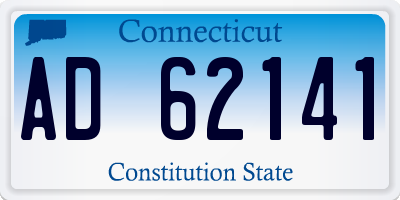 CT license plate AD62141