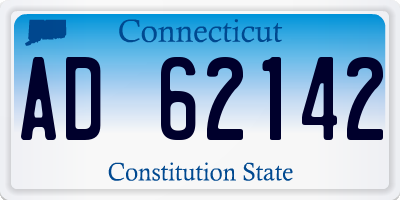 CT license plate AD62142