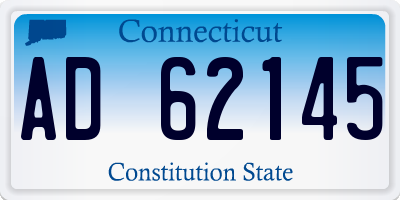 CT license plate AD62145