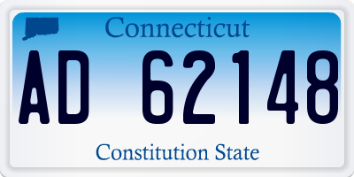 CT license plate AD62148