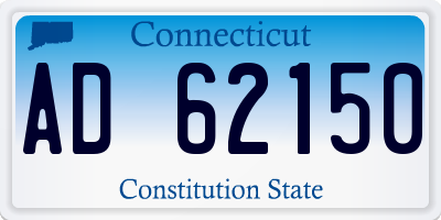 CT license plate AD62150