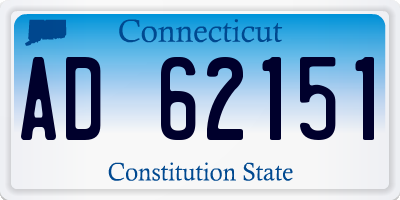 CT license plate AD62151