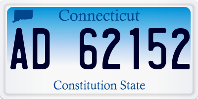 CT license plate AD62152
