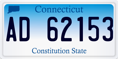 CT license plate AD62153