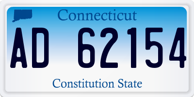 CT license plate AD62154