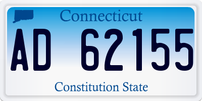 CT license plate AD62155