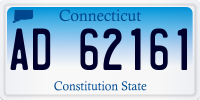 CT license plate AD62161