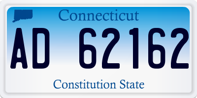 CT license plate AD62162