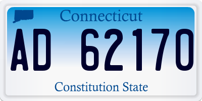 CT license plate AD62170