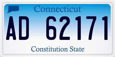 CT license plate AD62171