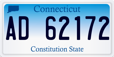 CT license plate AD62172