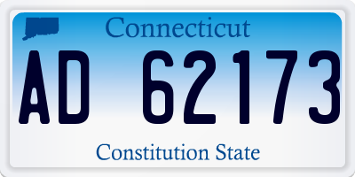 CT license plate AD62173