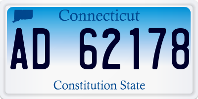 CT license plate AD62178